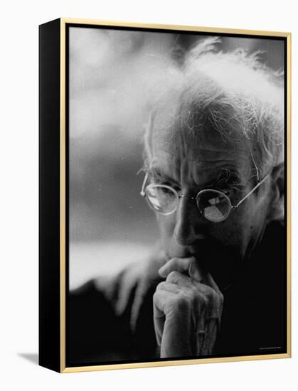 Irish Playwright Sean O'Casey at Home-Gjon Mili-Framed Premier Image Canvas