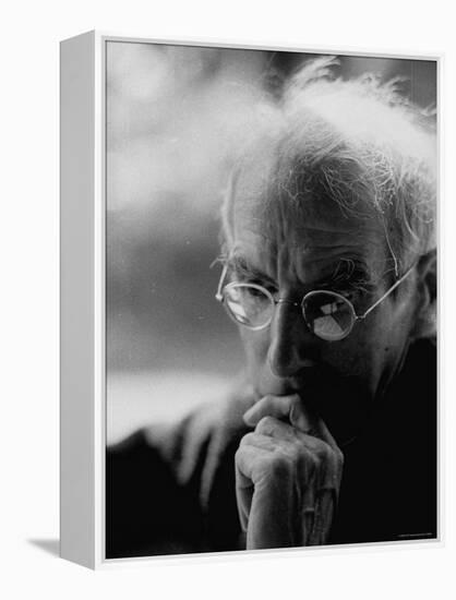 Irish Playwright Sean O'Casey at Home-Gjon Mili-Framed Premier Image Canvas