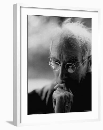 Irish Playwright Sean O'Casey at Home-Gjon Mili-Framed Premium Photographic Print
