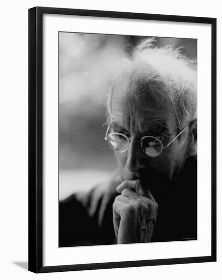 Irish Playwright Sean O'Casey at Home-Gjon Mili-Framed Premium Photographic Print