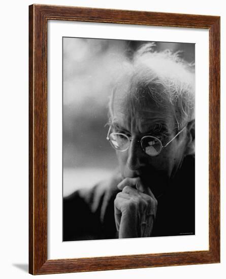 Irish Playwright Sean O'Casey at Home-Gjon Mili-Framed Premium Photographic Print