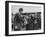 Irish Schoolchildren Waving Flag as They Greet President John F. Kennedy-John Dominis-Framed Photographic Print