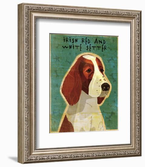 Irish Setter (Red & White)-John W^ Golden-Framed Art Print