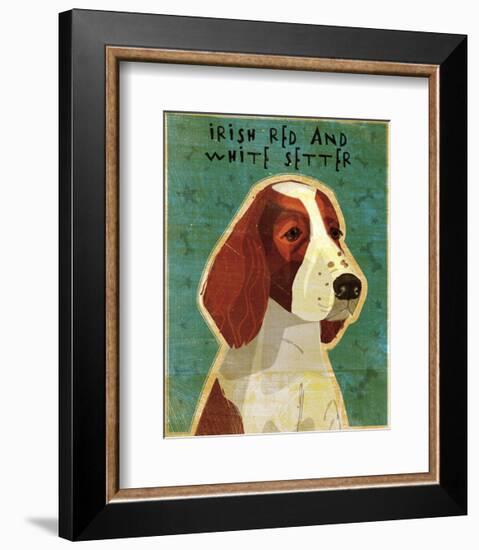 Irish Setter (Red & White)-John W^ Golden-Framed Art Print