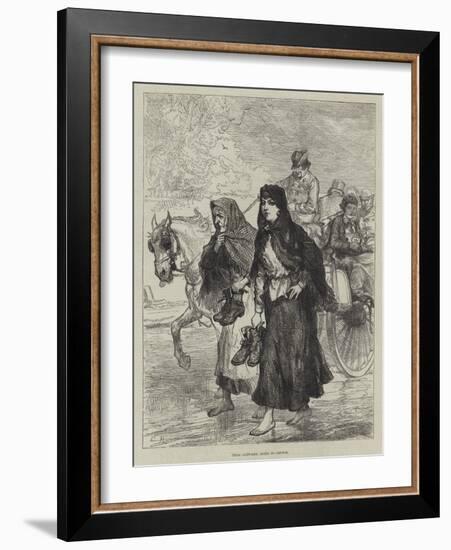 Irish Sketches, Going to Chruch-Charles Robinson-Framed Giclee Print