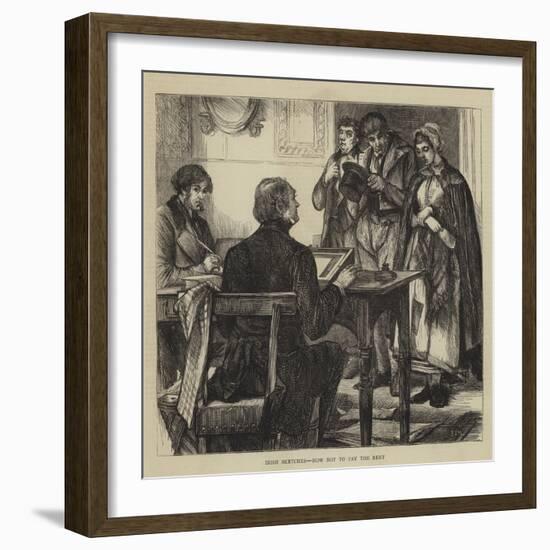 Irish Sketches, How Not to Pay the Rent-Francis S. Walker-Framed Giclee Print