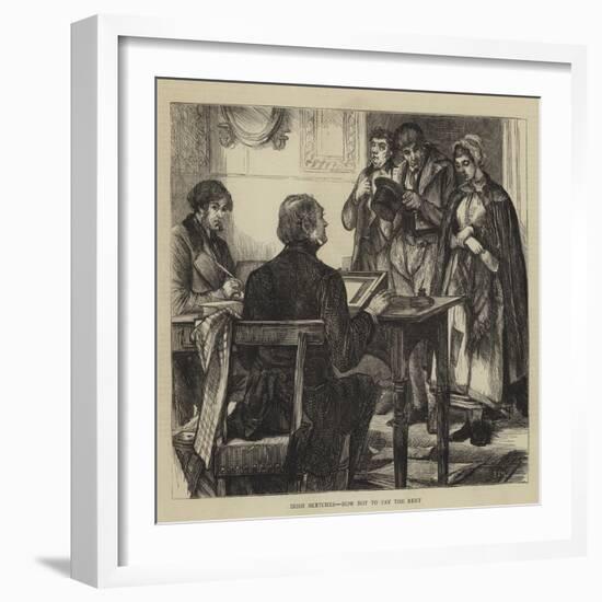 Irish Sketches, How Not to Pay the Rent-Francis S. Walker-Framed Giclee Print