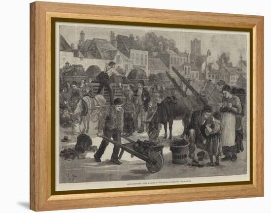 Irish Sketches, Turf Market in the South of Ireland-null-Framed Premier Image Canvas