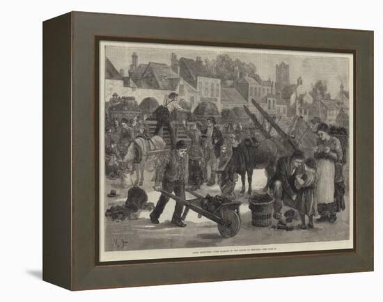 Irish Sketches, Turf Market in the South of Ireland-null-Framed Premier Image Canvas