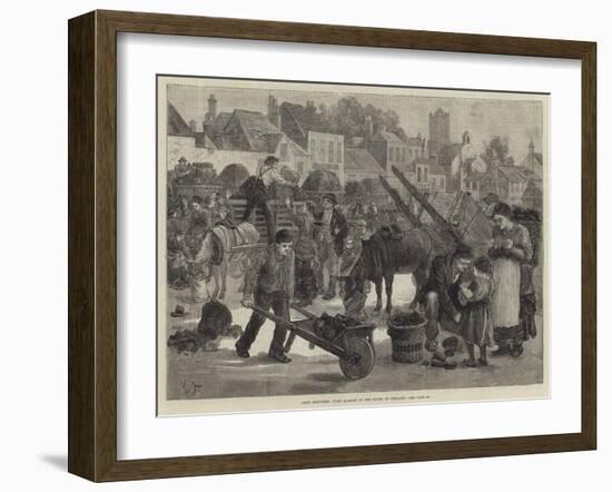 Irish Sketches, Turf Market in the South of Ireland-null-Framed Premium Giclee Print