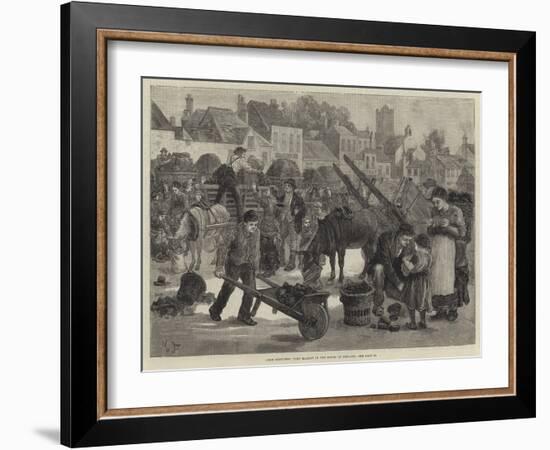 Irish Sketches, Turf Market in the South of Ireland-null-Framed Giclee Print