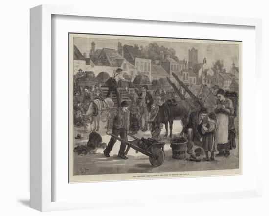 Irish Sketches, Turf Market in the South of Ireland-null-Framed Giclee Print