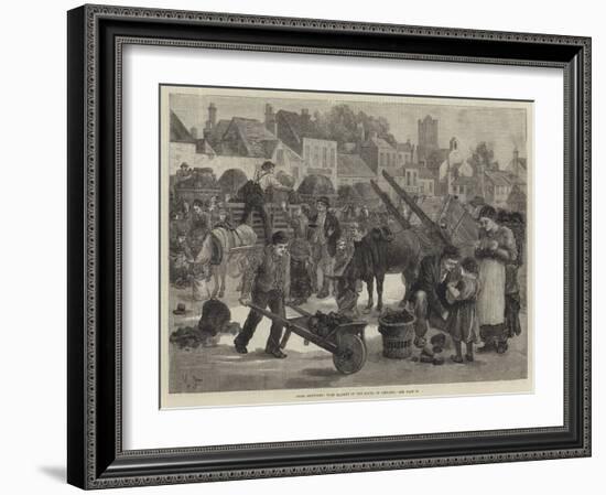 Irish Sketches, Turf Market in the South of Ireland-null-Framed Giclee Print