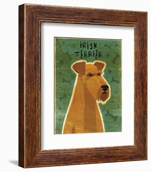 Irish Terrier-John W^ Golden-Framed Art Print