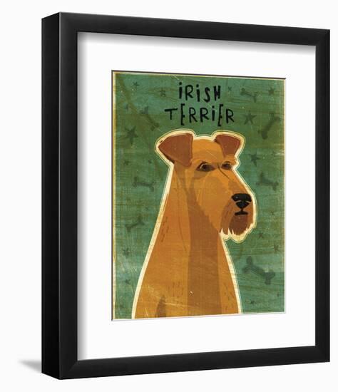 Irish Terrier-John W^ Golden-Framed Art Print