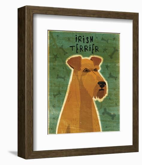 Irish Terrier-John W^ Golden-Framed Art Print