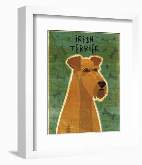 Irish Terrier-John W^ Golden-Framed Art Print