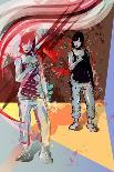 Girl Power, Abstract Grunge Background-Irmak Akcadogan-Art Print