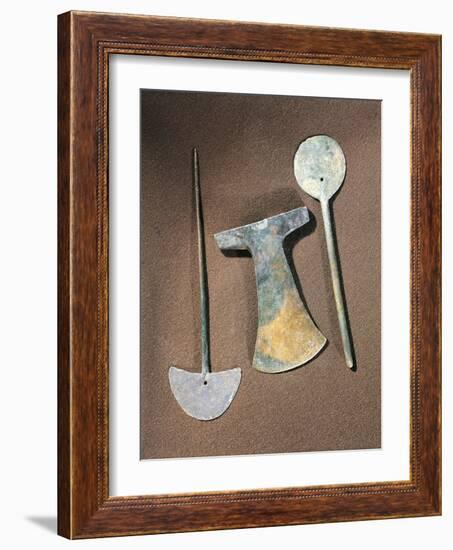 Iron Axe and Large Pins, Bolivia, Tiwanaku Culture--Framed Giclee Print