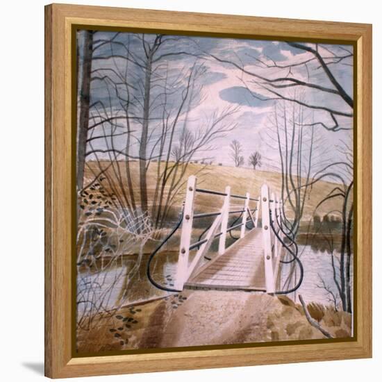 Iron Bridge at Ewenbridge, 1942-Eric Ravilious-Framed Premier Image Canvas