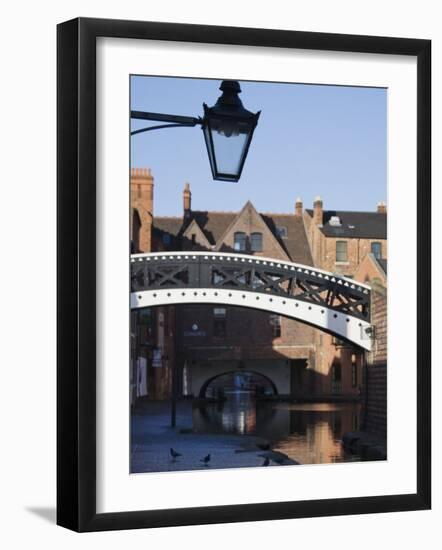 Iron Bridge over Canal, Gas Basin, Birmingham, England, United Kingdom, Europe-Jean Brooks-Framed Photographic Print