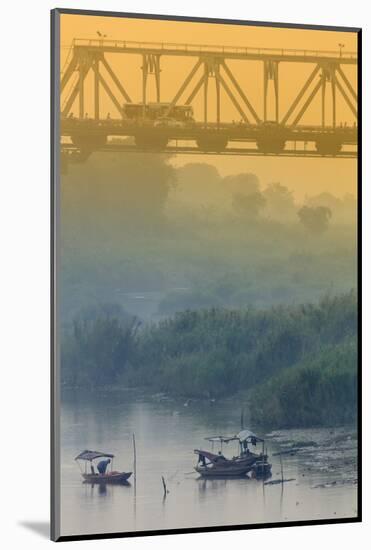 Iron bridge over the Red River in Hanoi, Vietnam, Indochina, Southeast Asia, Asia-Alex Robinson-Mounted Photographic Print