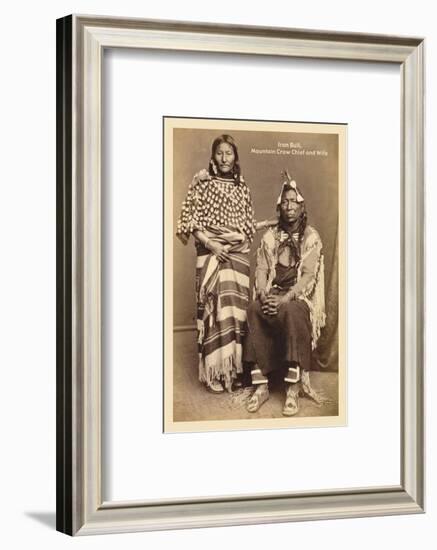 Iron Bull, Mountain Crow Chief, and Wife-null-Framed Photo
