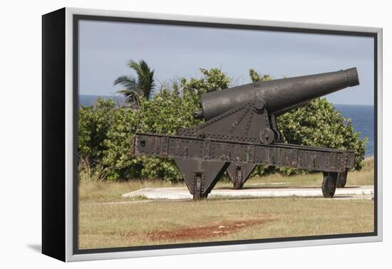 Iron cannon sitting on the outskirts of Castillo de la Real Fuerza on the western edge of Havana-Mallorie Ostrowitz-Framed Premier Image Canvas