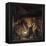 Iron Forge-Joseph Wright of Derby-Framed Premier Image Canvas