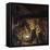 Iron Forge-Joseph Wright of Derby-Framed Premier Image Canvas