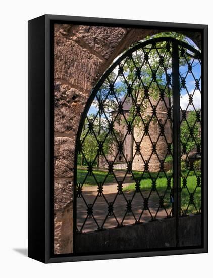 Iron Gate to Cesis Castle, Latvia-Janis Miglavs-Framed Premier Image Canvas