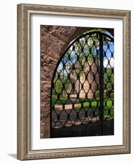 Iron Gate to Cesis Castle, Latvia-Janis Miglavs-Framed Photographic Print