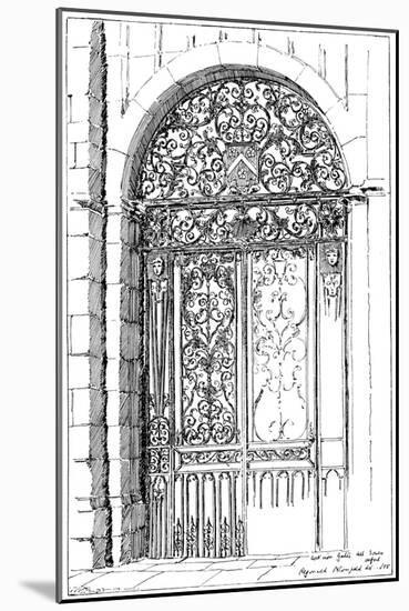 Iron Gates All Souls, Oxford, 1899-Reginald Blomfield-Mounted Giclee Print