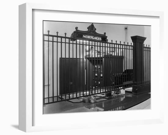 Iron-Grilled Mortgage Window-Philip Gendreau-Framed Photographic Print