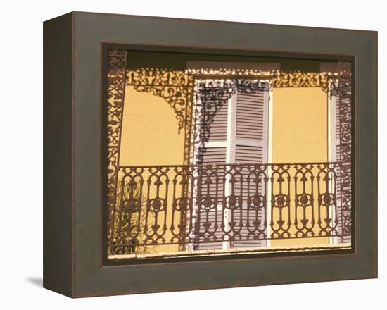 Iron Lace Balcony, New Orleans, Louisiana, USA-Ken Gillham-Framed Premier Image Canvas