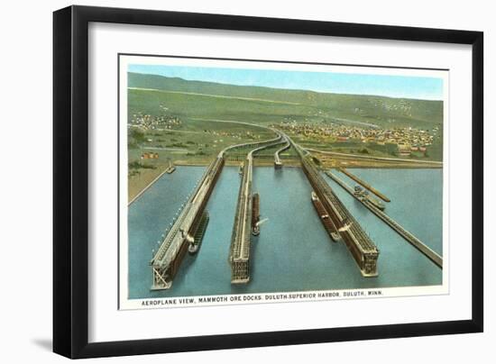 Iron Ore Docks, Duluth Harbor, Minnesota-null-Framed Art Print