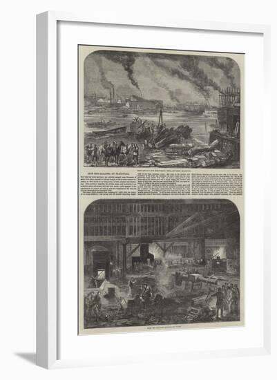 Iron Ship-Building at Blackwall-null-Framed Giclee Print