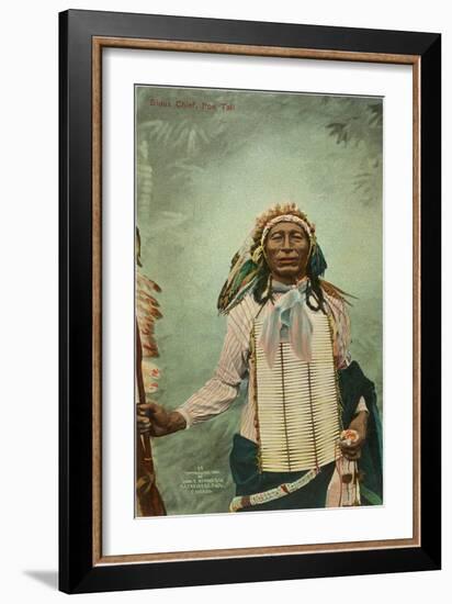 Iron Tail, Sioux Chief-null-Framed Art Print