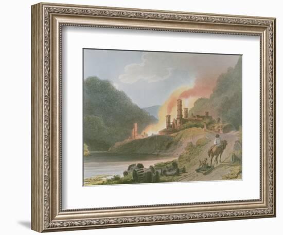 Iron Works, Coalbrook Dale, from 'Romantic and Picturesque Scenery of England and Wales', 1805-Philippe De Loutherbourg-Framed Giclee Print