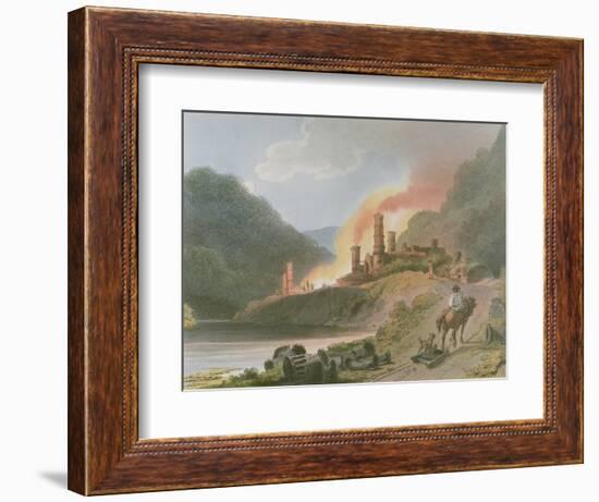 Iron Works, Coalbrook Dale, from 'Romantic and Picturesque Scenery of England and Wales', 1805-Philippe De Loutherbourg-Framed Giclee Print