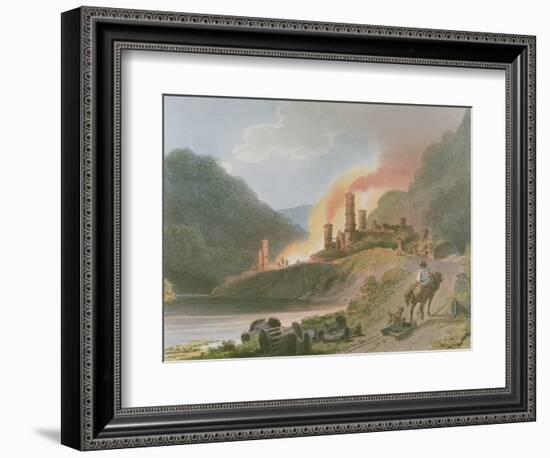 Iron Works, Coalbrook Dale, from 'Romantic and Picturesque Scenery of England and Wales', 1805-Philippe De Loutherbourg-Framed Giclee Print