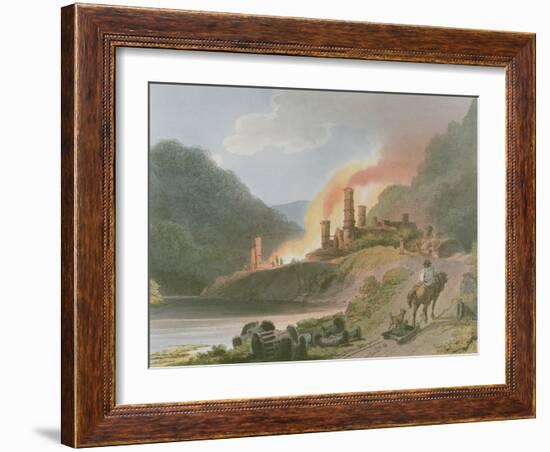 Iron Works, Coalbrook Dale, from 'Romantic and Picturesque Scenery of England and Wales', 1805-Philippe De Loutherbourg-Framed Giclee Print