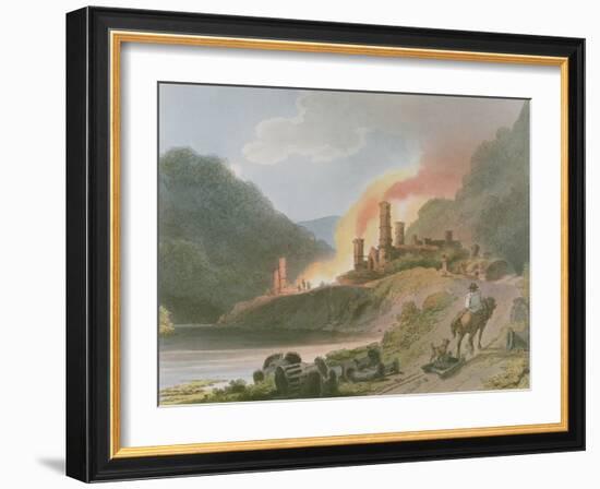 Iron Works, Coalbrook Dale, from 'Romantic and Picturesque Scenery of England and Wales', 1805-Philippe De Loutherbourg-Framed Giclee Print