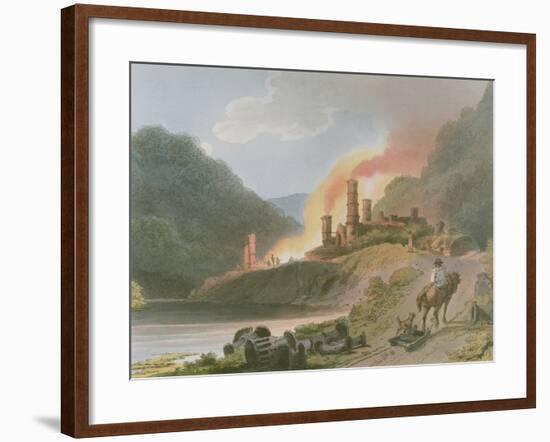 Iron Works, Coalbrook Dale, from 'Romantic and Picturesque Scenery of England and Wales', 1805-Philippe De Loutherbourg-Framed Giclee Print