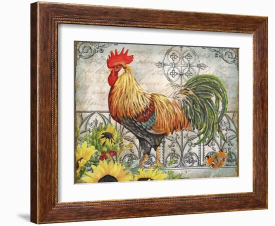 Ironwork Rooster A-Jean Plout-Framed Giclee Print