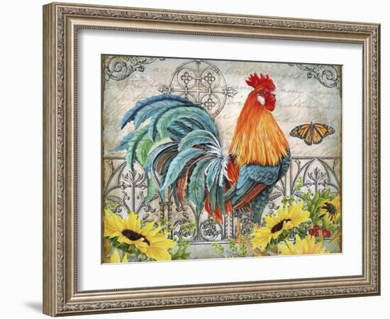 Ironwork Rooster B-Jean Plout-Framed Giclee Print