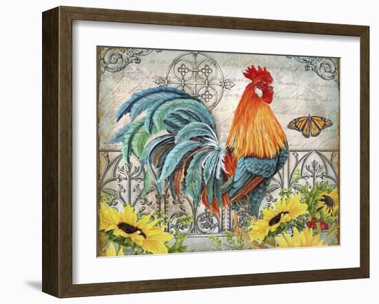 Ironwork Rooster B-Jean Plout-Framed Giclee Print