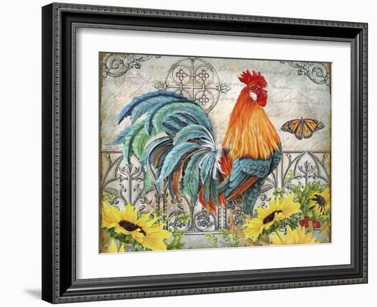 Ironwork Rooster B-Jean Plout-Framed Giclee Print