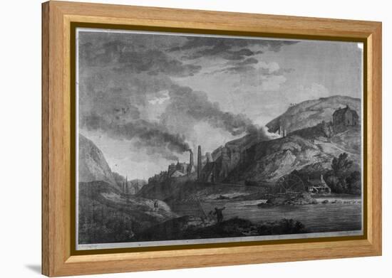 Ironworks at Coalbrookdale Shropshire-Laurence Stephen Lowry-Framed Stretched Canvas