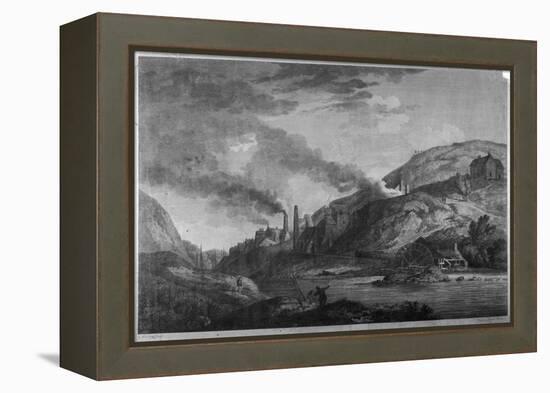 Ironworks at Coalbrookdale Shropshire-Laurence Stephen Lowry-Framed Stretched Canvas